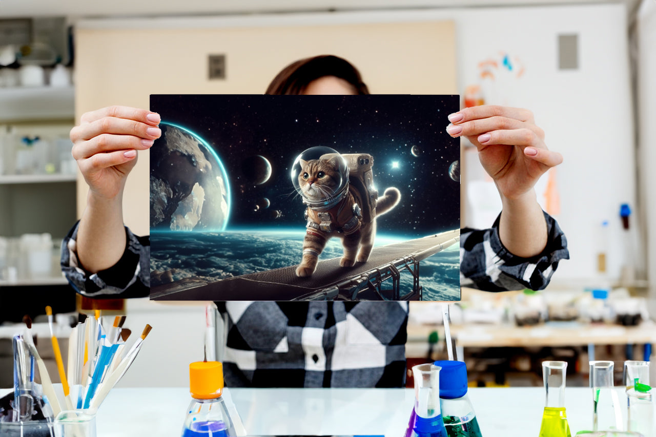 Surreal Space Cat 1 Postickers™ Print
