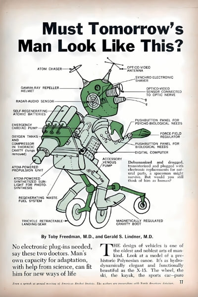 Vintage Ephemera Man of the Future Postickers™ Print