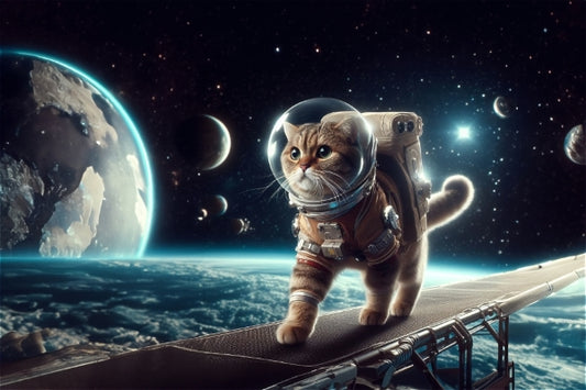 Surreal Space Cat 1 Postickers™ Print